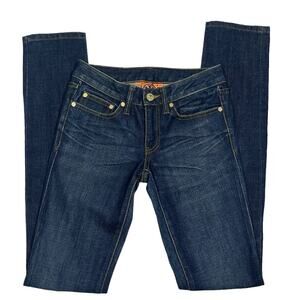 Tory Burch Ivy Super Skinny Jeans Low Rise Dark Wash Stretch Denim 24 x 34